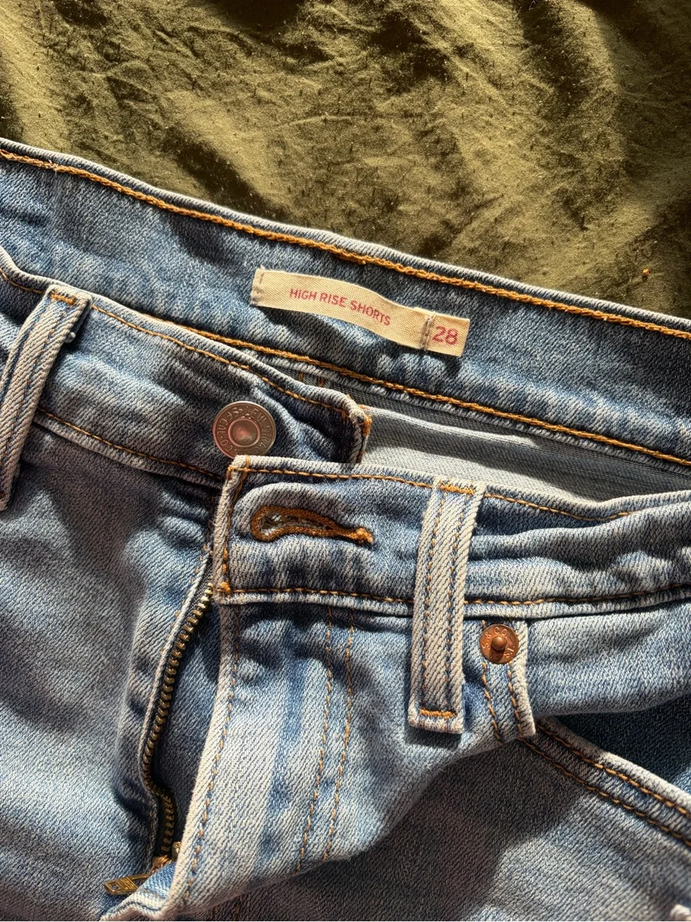 Levi Light Blue Distressed Women's Denim Shorts